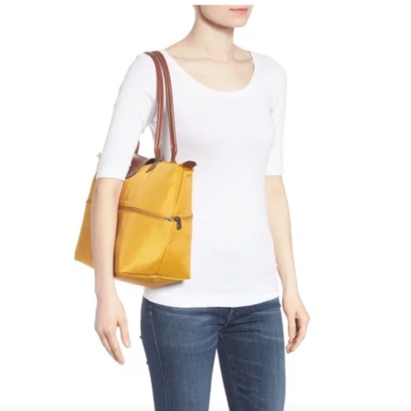 Longchamp Le Pliage Expandable Large Nylon Tote Sun Yellow - Picture 14 of 14